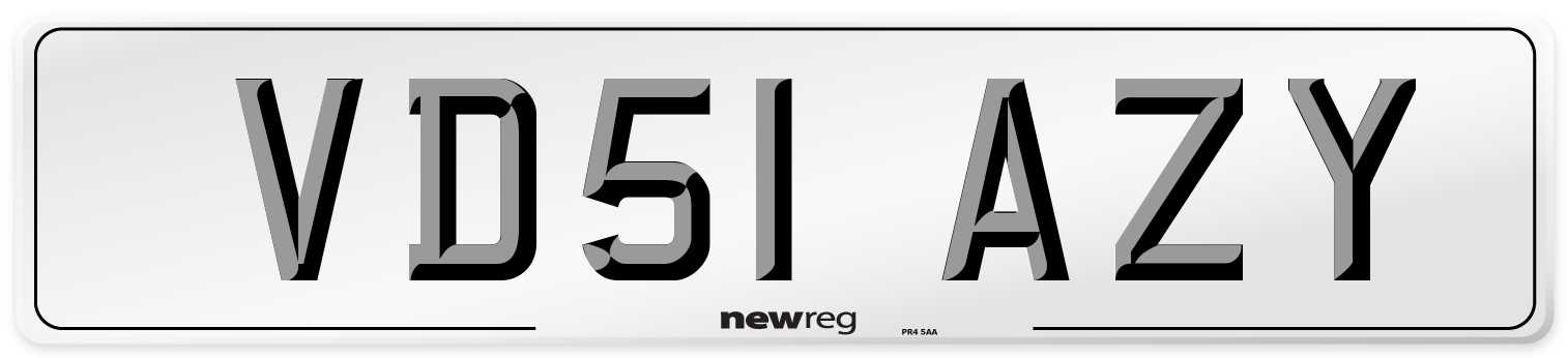 VD51 AZY Number Plate from New Reg